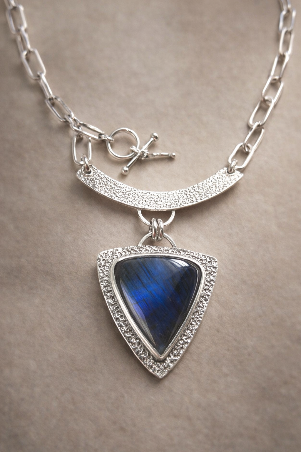 Blue Labradorite Arc Necklace