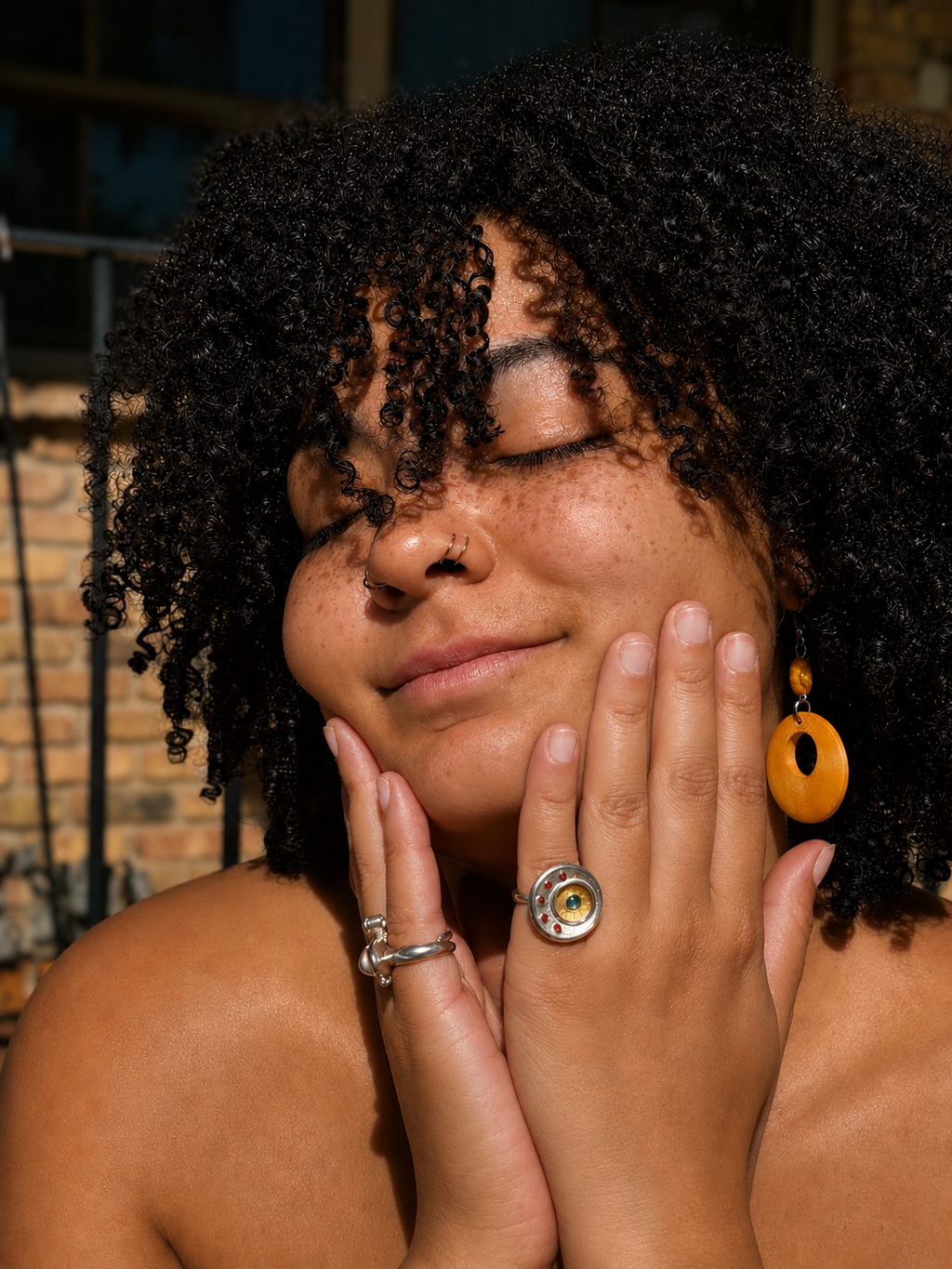 Solar Coral Ring