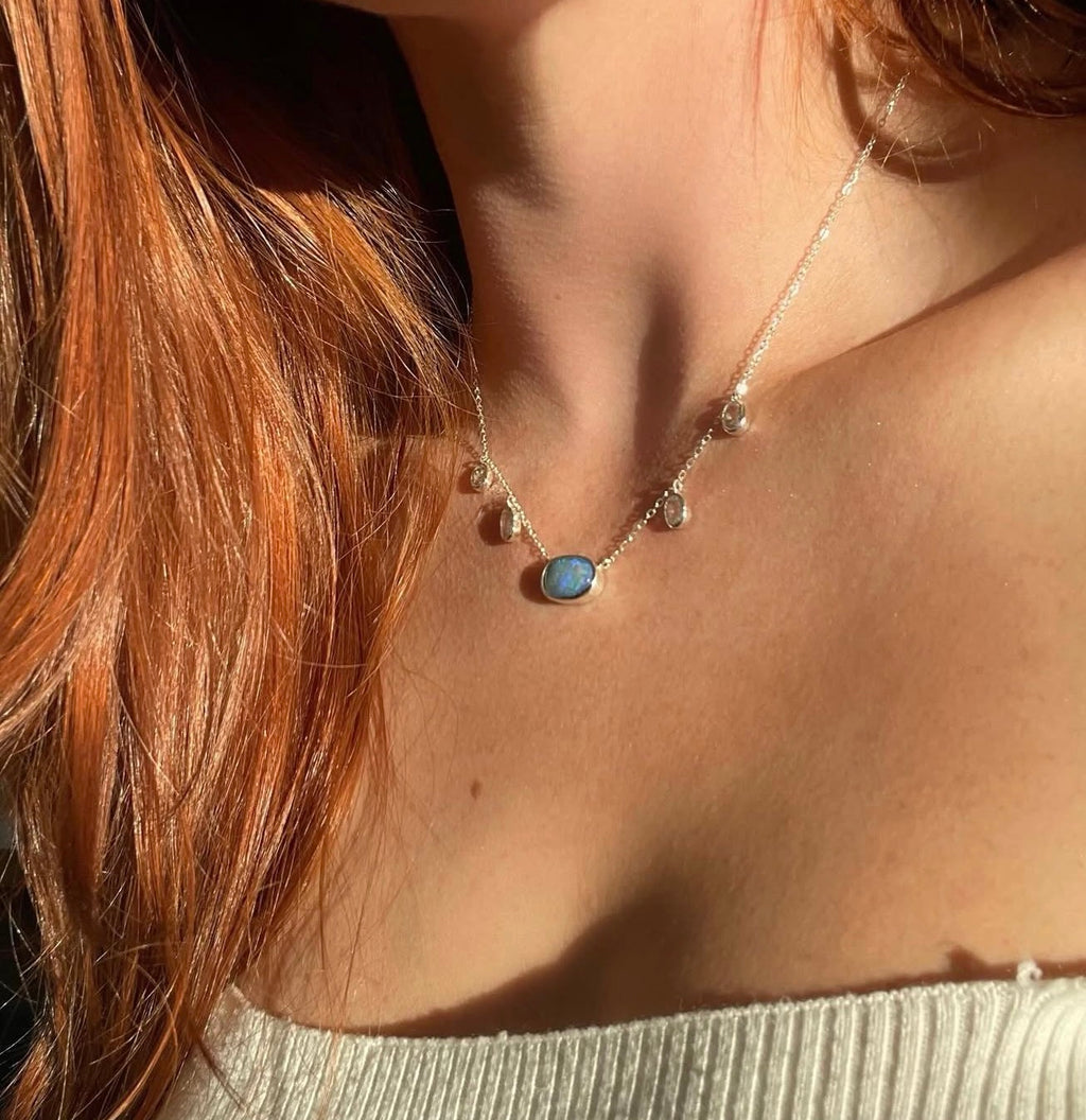 Celestial Boulder Opal Necklace