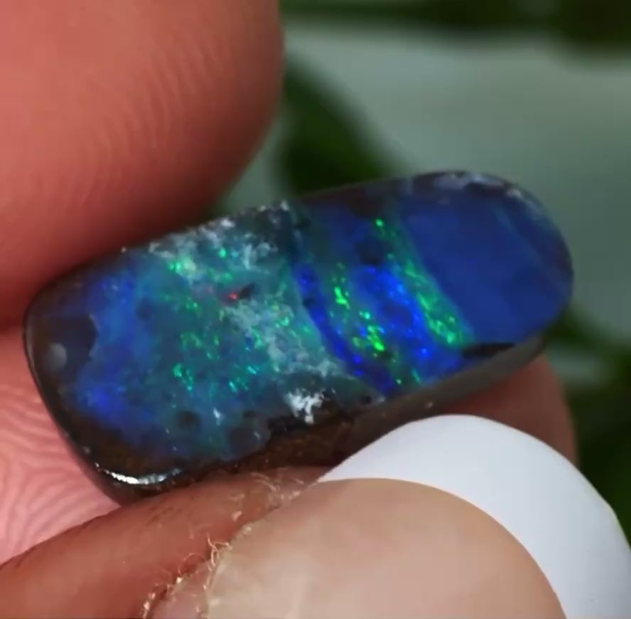 Galaxy Blue Opal Signet Ring